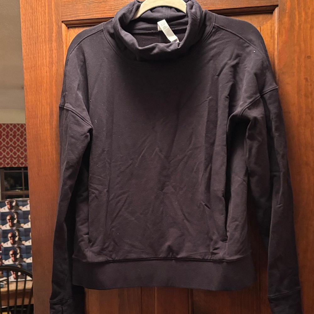 Lululemon Athletica black loose turtleneck top